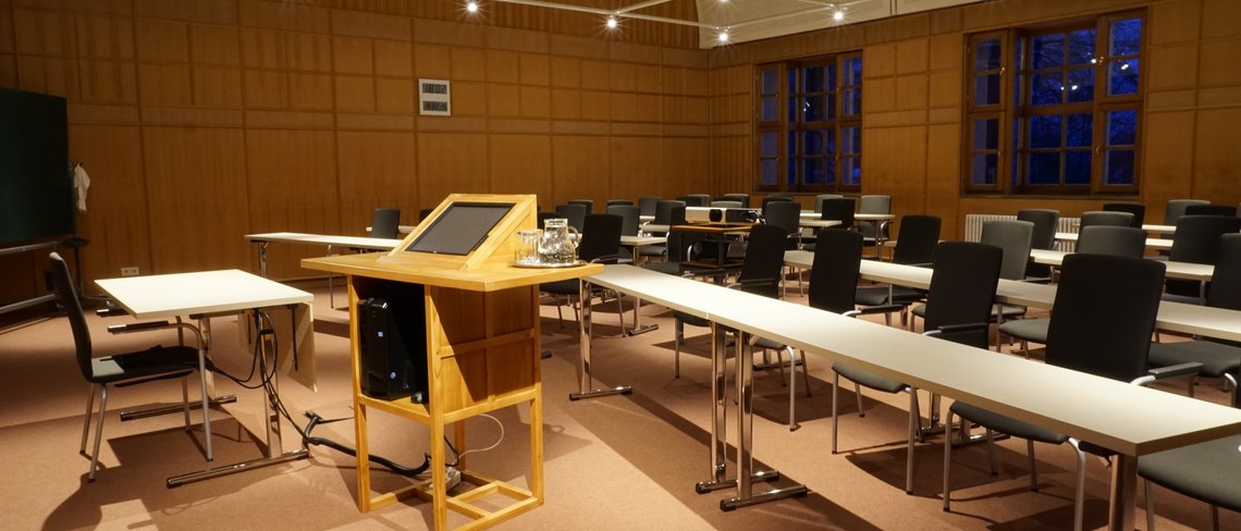 Lectern with monitor and PC