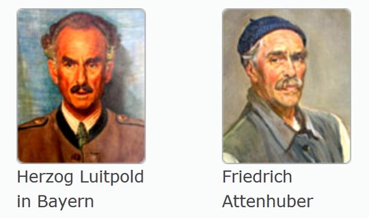 Herzog Luitpold i. B. und Friedrich Attenhuber