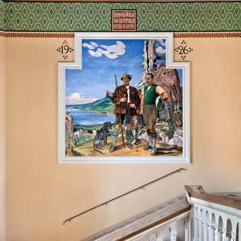 Herzog Ludwig Wilhelm i. B. (l.) und Herzog Luitpold i. B. (r.) auf dem Ringberg Herzog Luitpold i. B.